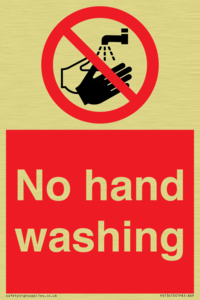 No hand washing